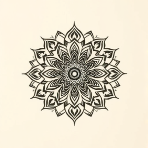 Woodcut Mandala Tattoo