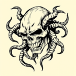 Woodcut Medusa Tattoo