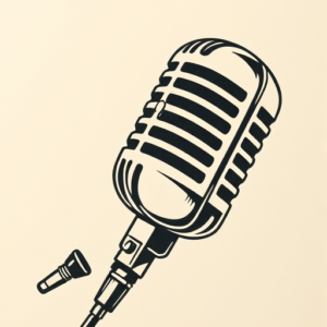 Woodcut Microphone Tattoo