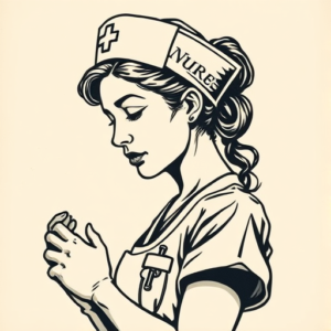 Woodcut Nurse Tattoo