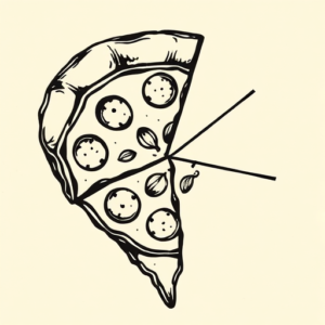 Woodcut Pizza Tattoo