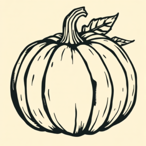 Woodcut Pumpkin Tattoo