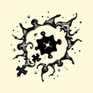 Woodcut Puzzle Tattoo