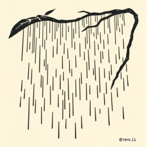 Woodcut Rain Tattoo