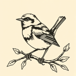 Woodcut Robin Tattoo