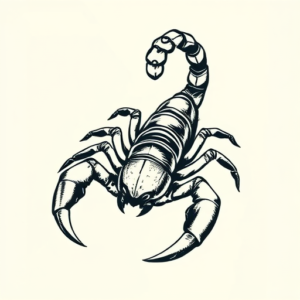 Woodcut Scorpion Tattoo