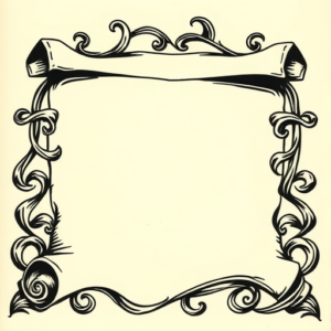 Woodcut Scroll Tattoo