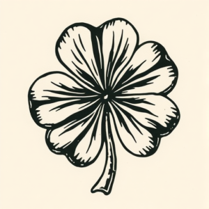Woodcut Shamrock Tattoo