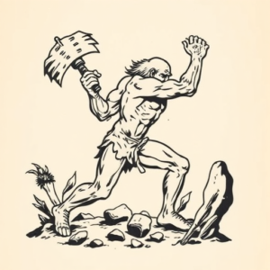Woodcut Sisyphus Tattoo