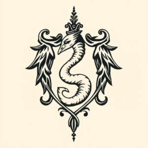 Woodcut Slytherin Tattoo