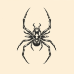 Woodcut Spider Tattoo