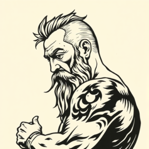 Woodcut Stoic Tattoo