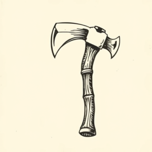 Woodcut Tomahawk Tattoo