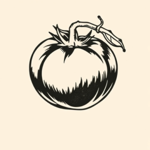Woodcut Tomato Tattoo