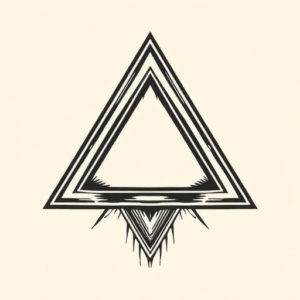 Woodcut Triangle Tattoo