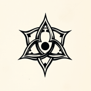 Woodcut Triquetra Tattoo