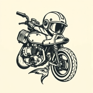 Woodcut Turbo Tattoo