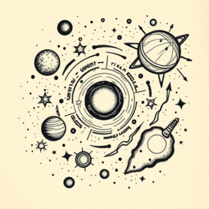 Woodcut Universe Tattoo