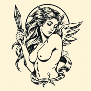 Woodcut Venus Tattoo