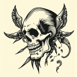 Woodcut Voodoo Tattoo