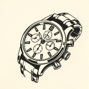 Woodcut Watch Tattoo