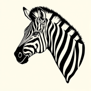 Woodcut Zebra Tattoo