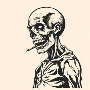 Woodcut Zombie Tattoo