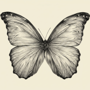 Realistic Custom Butterfly Tattoo Sample